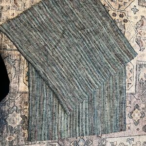 West Elm Striped Accent Pillow Cover - Blue and Gray